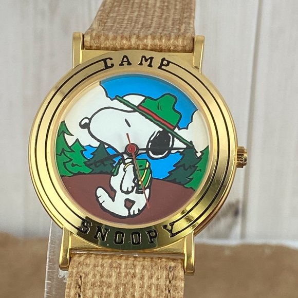 Peanuts Accessories - Vintage Camp Snoopy gold plated watch